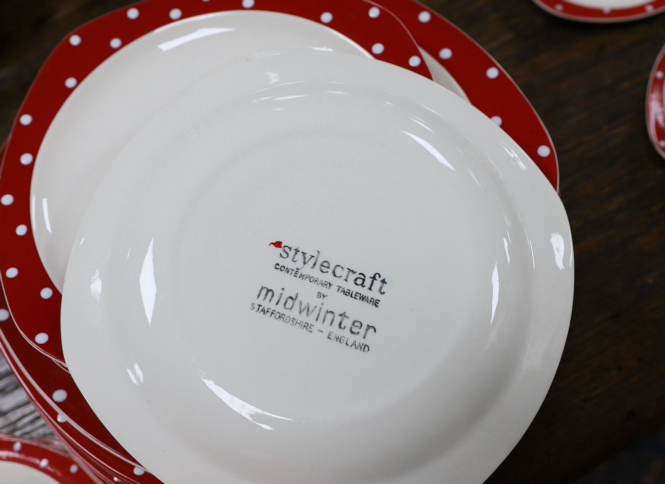 A Midwinter Stylecraft Red Domino pattern part service